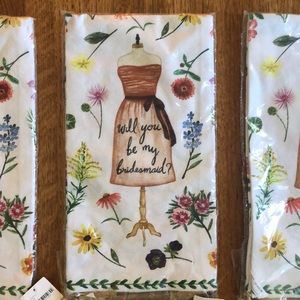 NWT Anthropologie Bridesmaid Gift Towels - Lot of 3